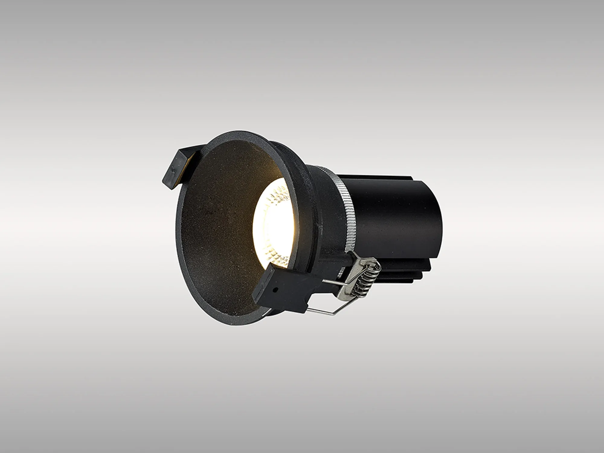 Bania 12 Powered by Tridonic  12W 2700K 1200lm 12° CRI>90 LED Engine, 350mA Black Fixed Recessed Spotlight, IP20 DM201702  Dlux Bania 12